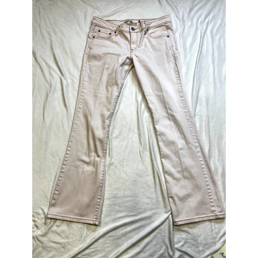 Levis 518 Women Superlow Boot Cut Light Pink Denim Size 11